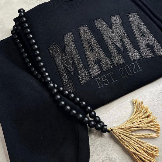 Glitter Mommy Embroidered Sweatshirt