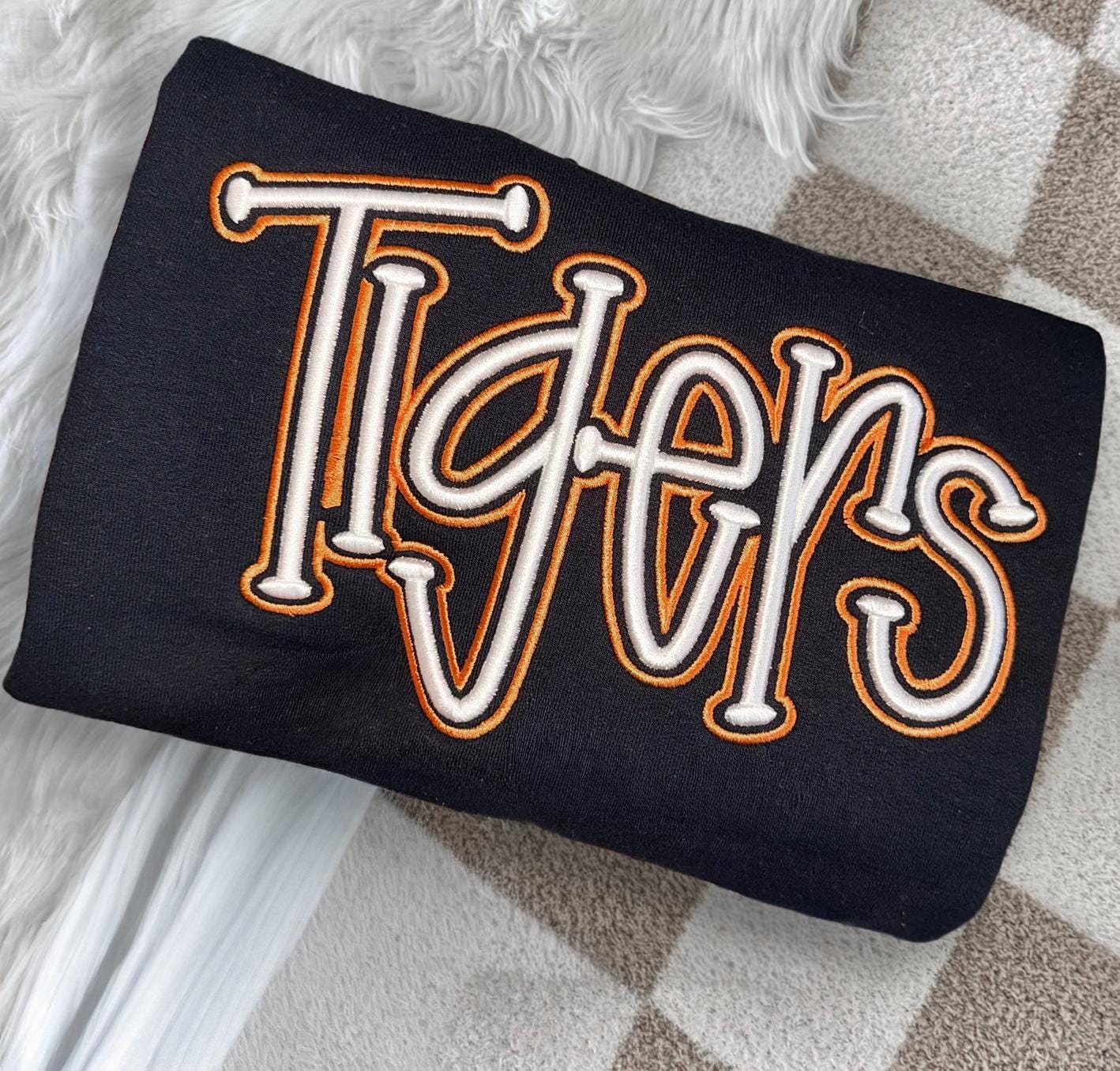 EMBROIDERED Bulldogs 3D Puff Personalized Team Sweatshirt