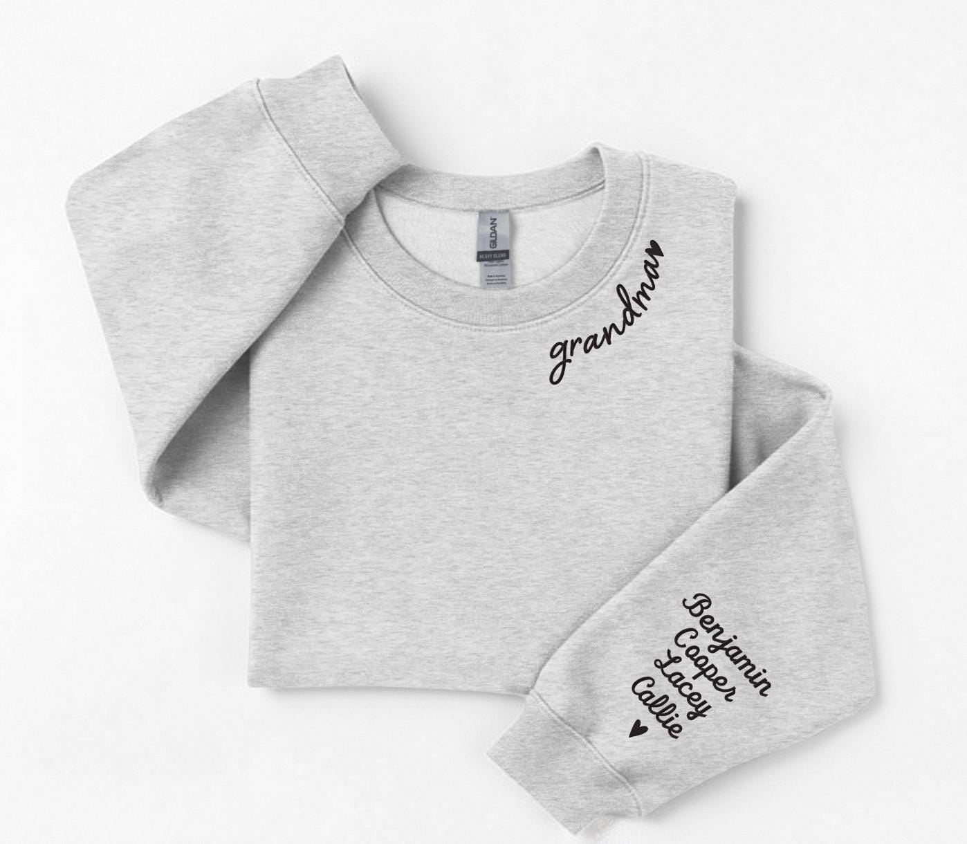 EMBROIDERED Custom Grandma Embroidery Sweatshirt