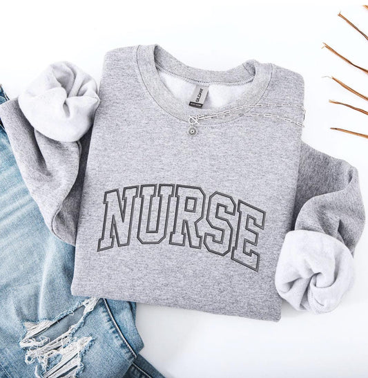 Nurse Embroidered Sweatshirt