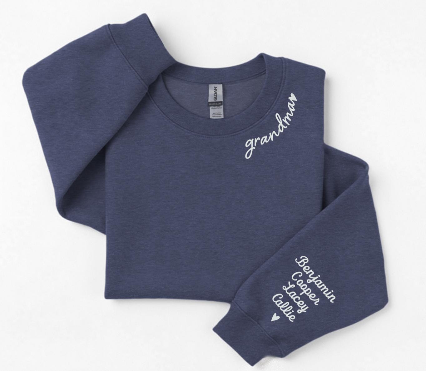 EMBROIDERED Custom Grandma Embroidery Sweatshirt