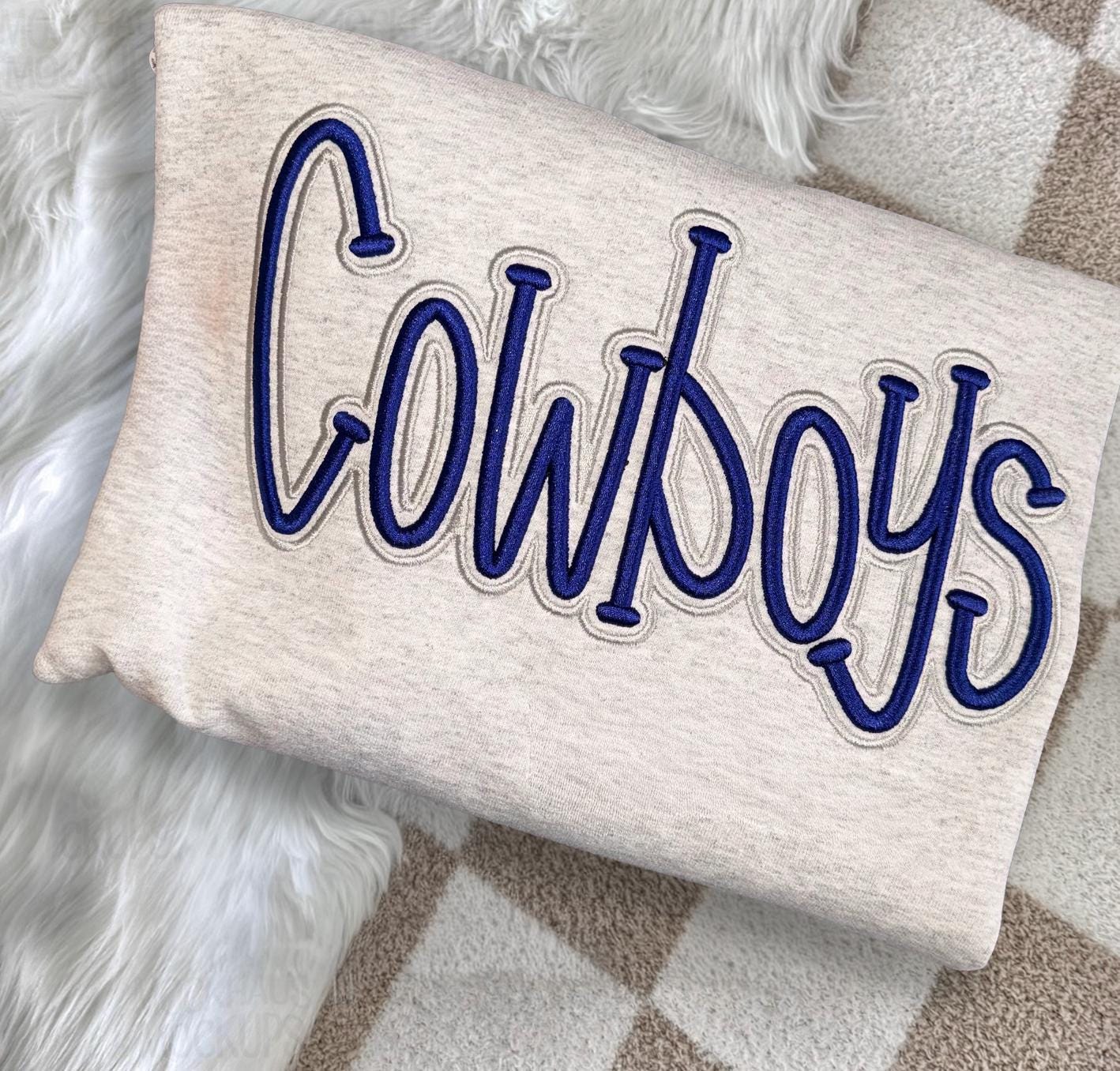 EMBROIDERED Colts 3D Puff Personalized Team Sweatshirt