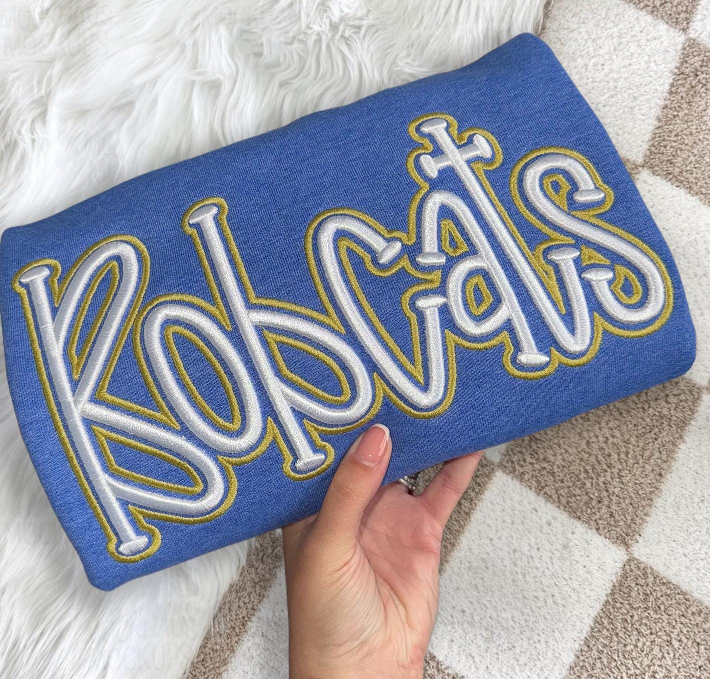 EMBROIDERED Colts 3D Puff Personalized Team Sweatshirt