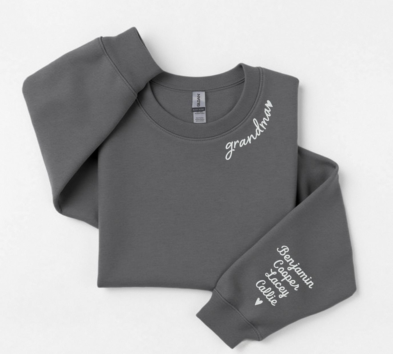 EMBROIDERED Custom Grandma Embroidery Sweatshirt